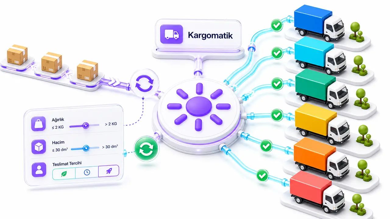 Kargomatik otomatik kargo seçimi ekranı